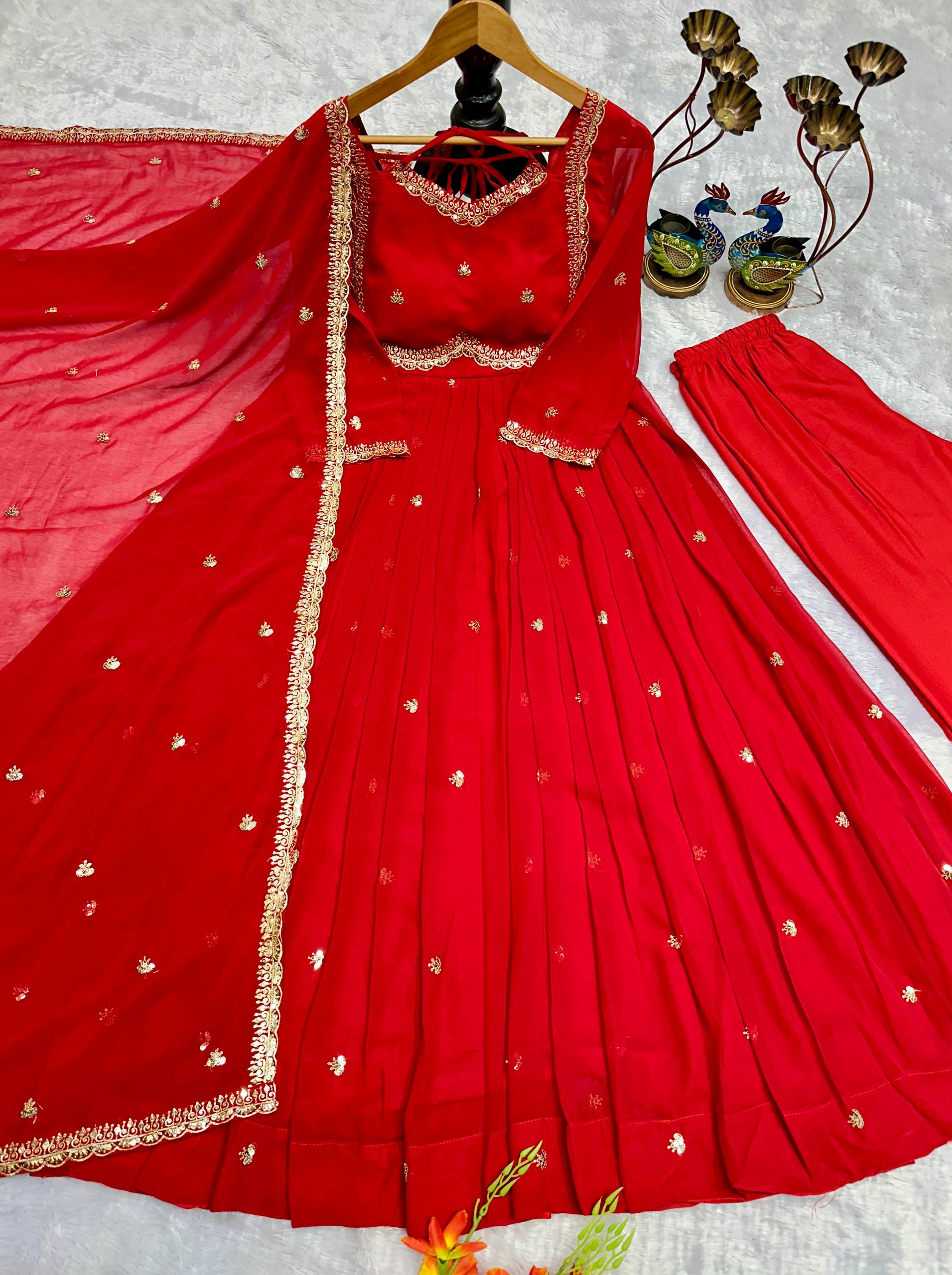 π NEW DESIGNER PARTY WEAR LOOK GOWN WITH EMBROIDERY WORK π₯